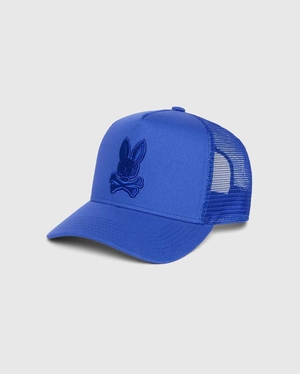 Casquettes Psycho Bunny Jay Trucker Cap Bleu Royal Bleu Homme | ZDO-69803755